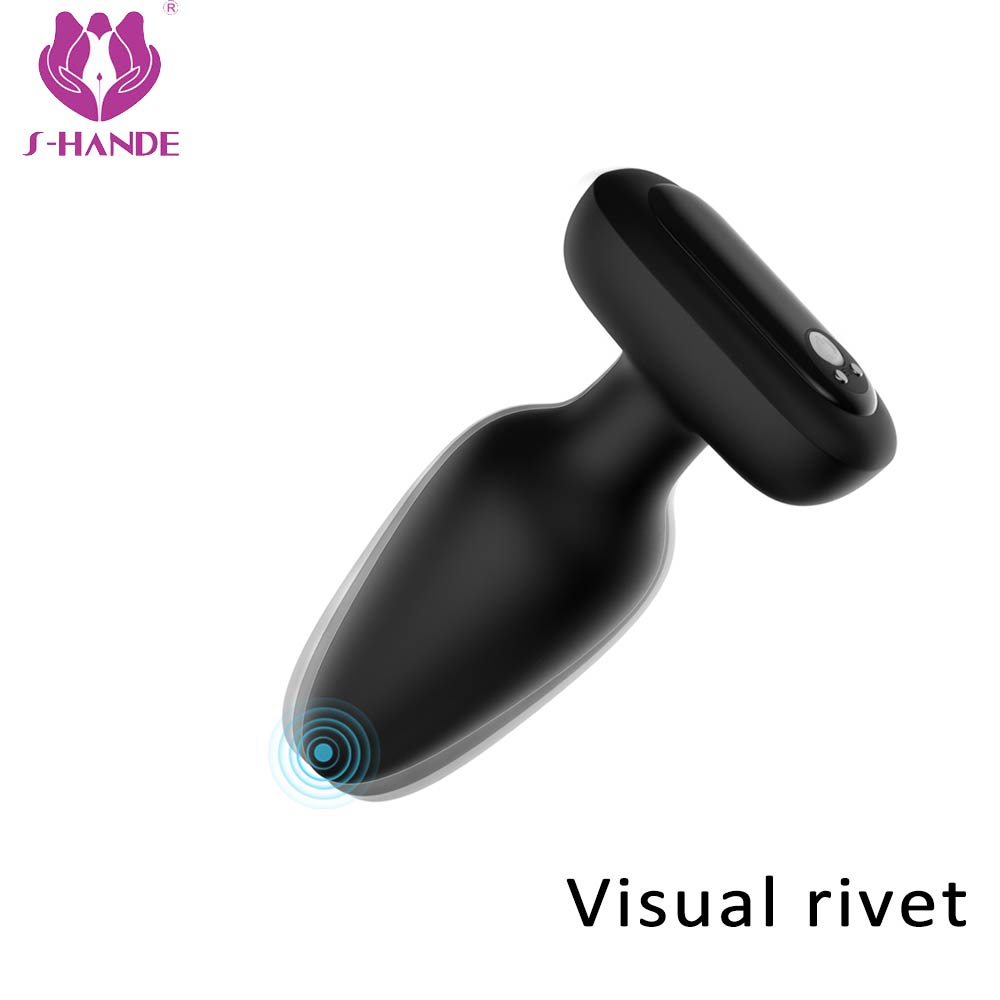 black silicone anal plug vibrator for anal