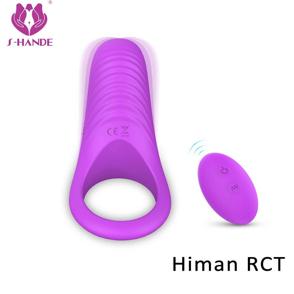 Silicone wireless remote control Vibration Ring Couples Share Stimulation Delay Flirting Lock Ring【S045-2】