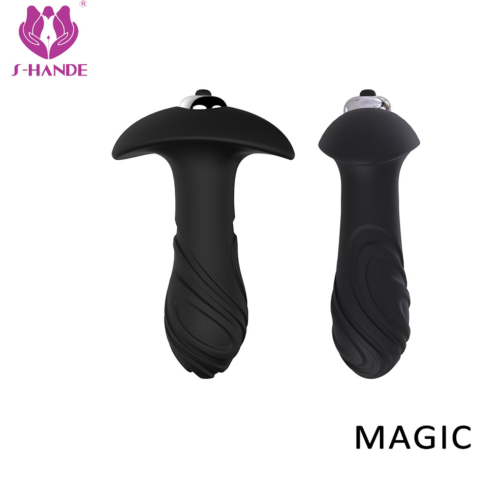 Electric vibrating massager butt plug sex toys silicone anal plug anal vibrator for men【S064】