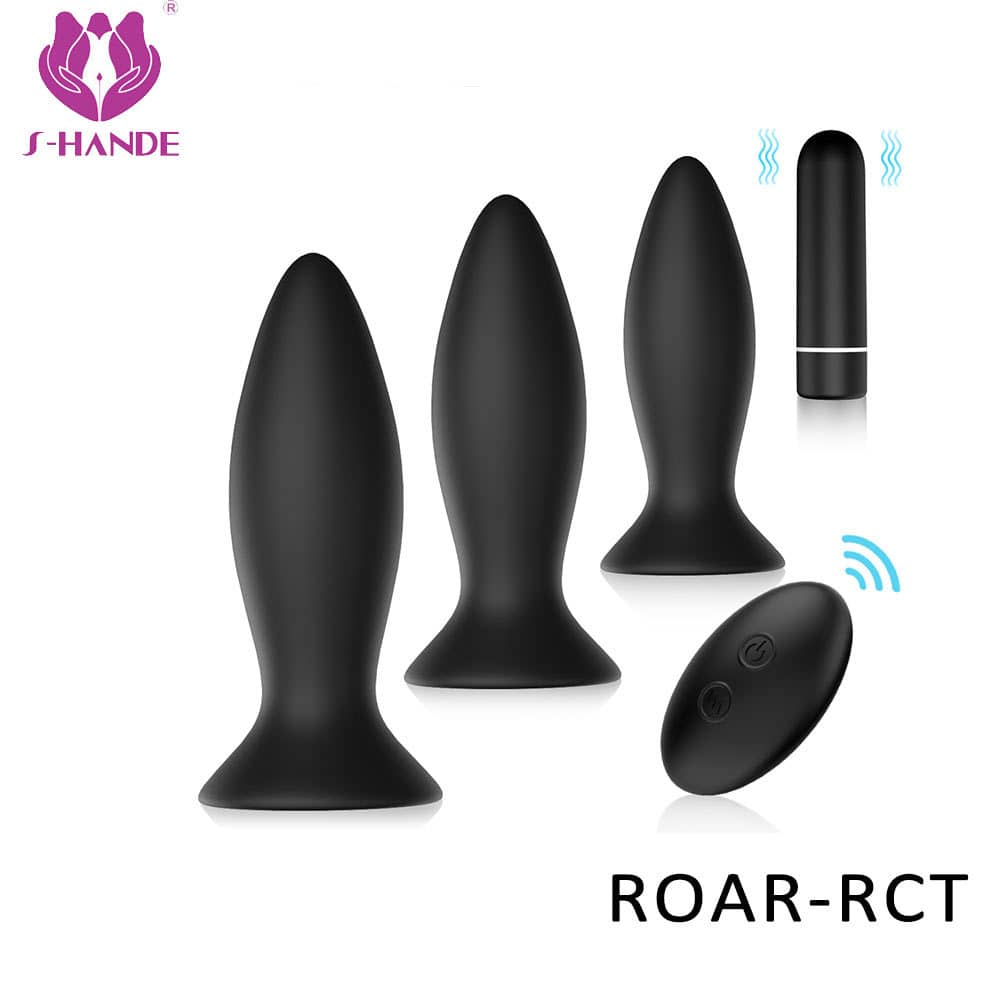 Factory Supply Medical【S-104-2】Grade Silicone Flexible Butt Plug Anal Plug Fantasy Rechargeable wireless remote control Anal tool