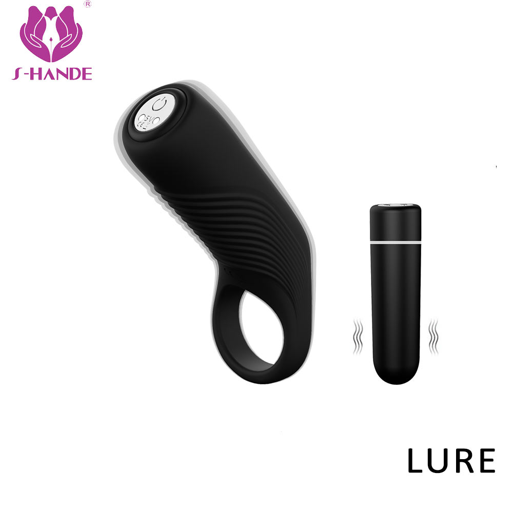 Time Delay Vibrating Cock Ring Massager Silicone Sex Toys Quiet USB Charged Penis Rings Vibrator【S106】