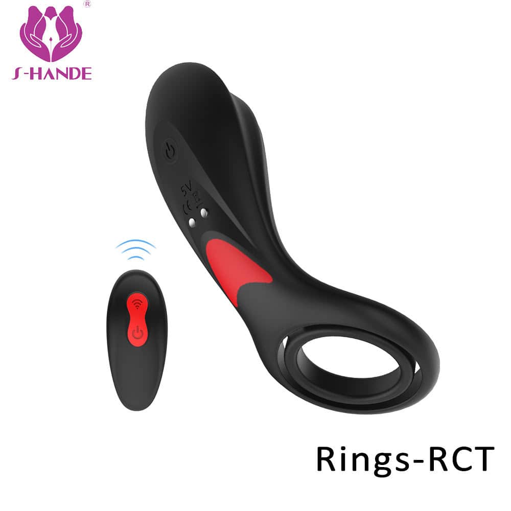 Silicone Telecontrol Vibration Ring Couples Stimulation Delay Flirting Lock Ring【S123-2】