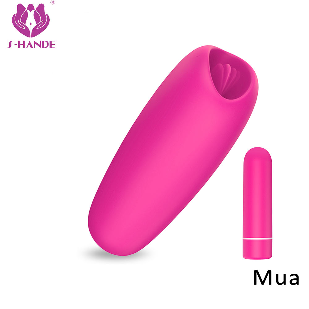 Silicone Electric Adult Sex Toy Vibrating  Licking Tongue Dildo Vibrator for Woman Sex Products USB Charging【S132】