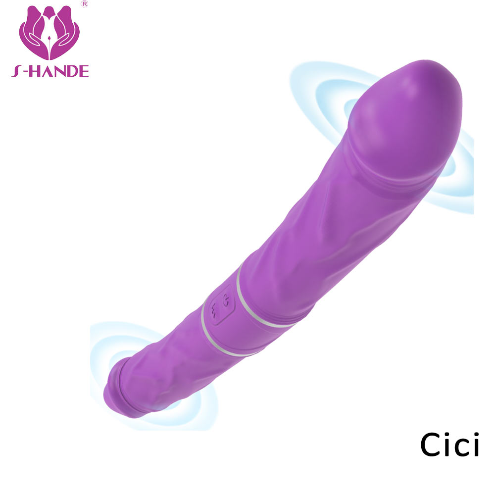 Silicone realistic double ended electric sex machine automatic artificial long penis dildo vibrators for lesbian【S156】