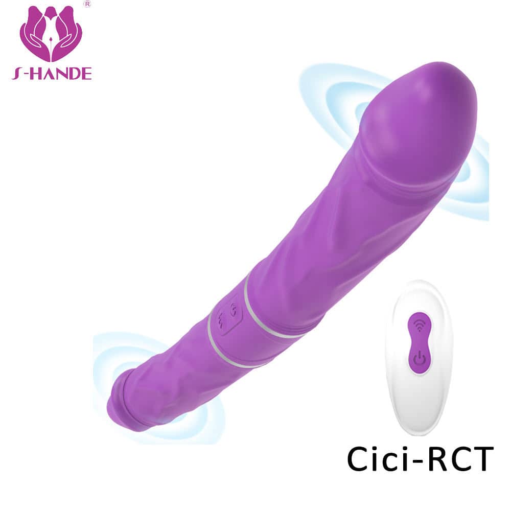 Sex toys online shop artificial penis wireless remote strap on vibrating dildo women double head penis vibrator dildo【S156-2】