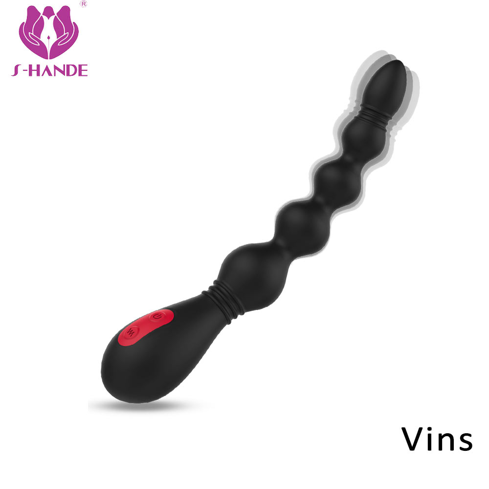 9-speed electric male massager anal beads sex toy for man vibrator【S166】