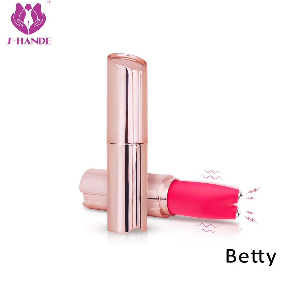 Rechargeable mini vibrating lipstick clitoris vagina nipple stimulate love eggs vibrator sex toys for women【S252】