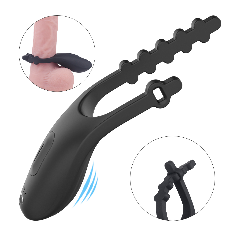 Freely adjustable lock clitoris stimulate cock ring