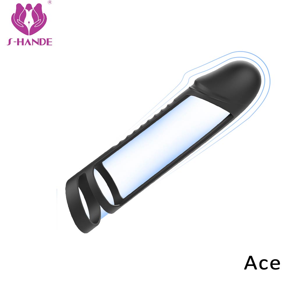 Penis fine lock loop time delay  penis training male masturbator vibrator glan massager wear apparatus for men penis【S301】