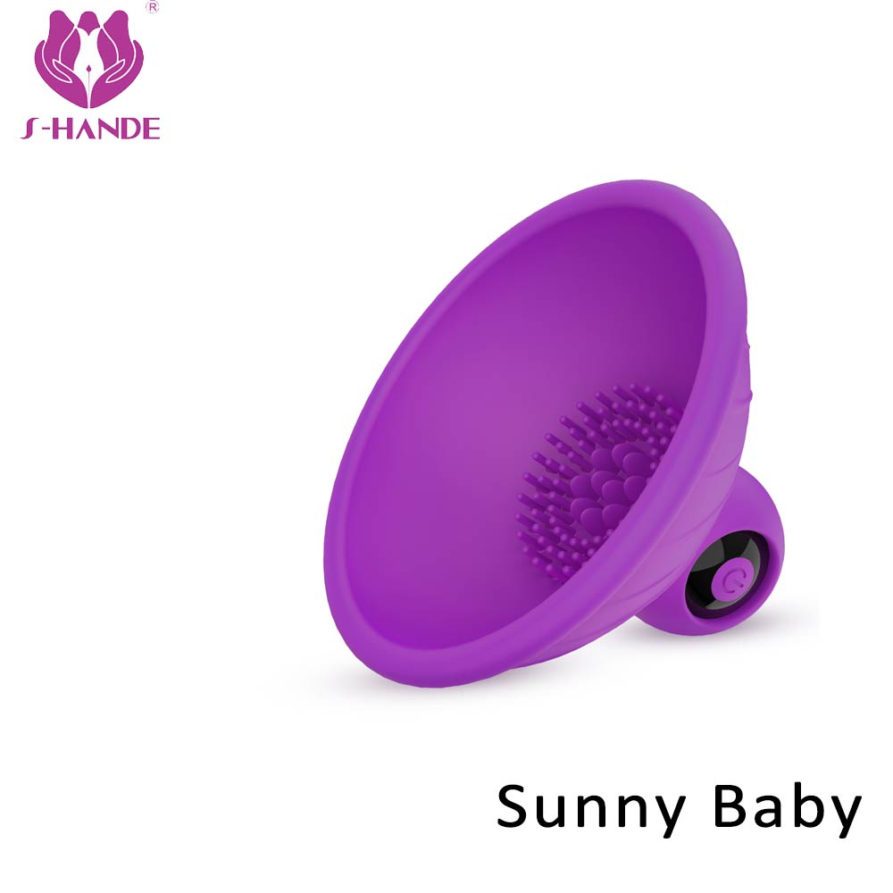 Silicone wireless adult products nipple vibration breast massage nipple sucking vibrator for lady【S312】