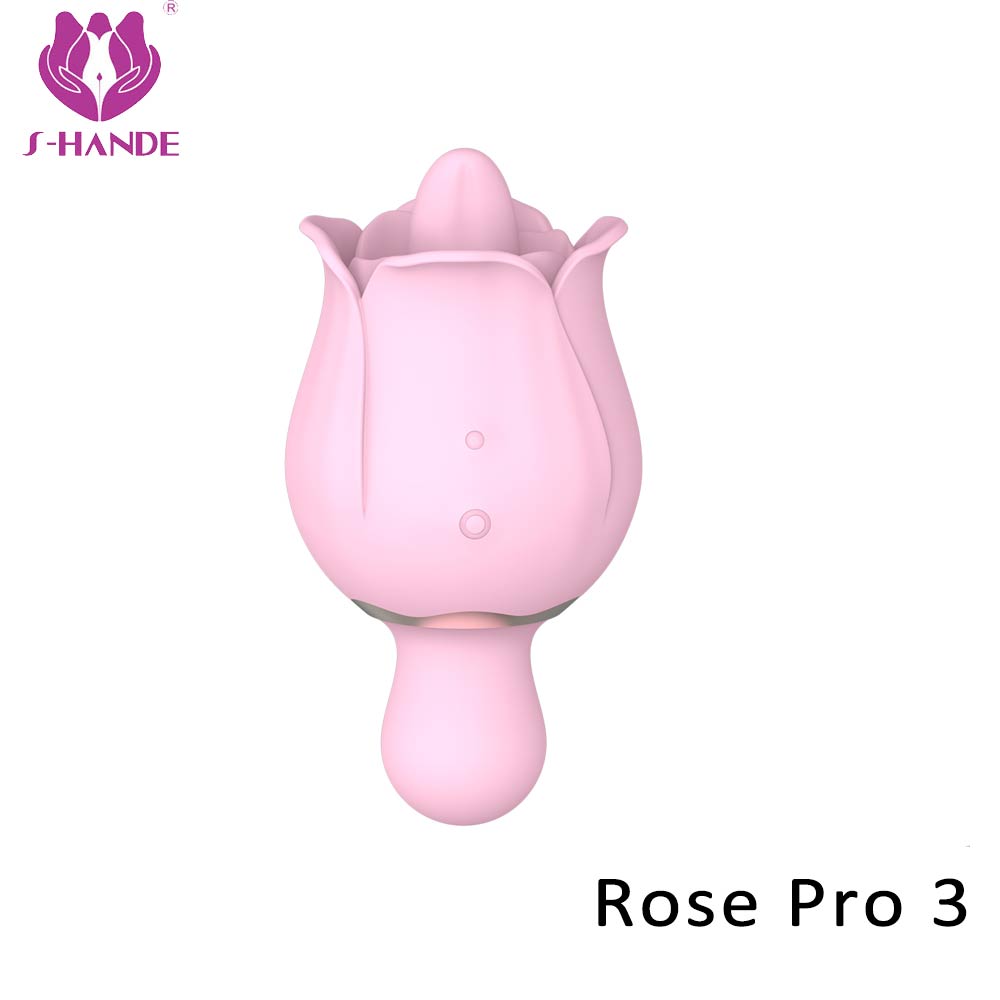 The licking rose vibrator tongue vibrators for women clitoris stimulator red pink rose toy for women sex toys for woman【S361-3】