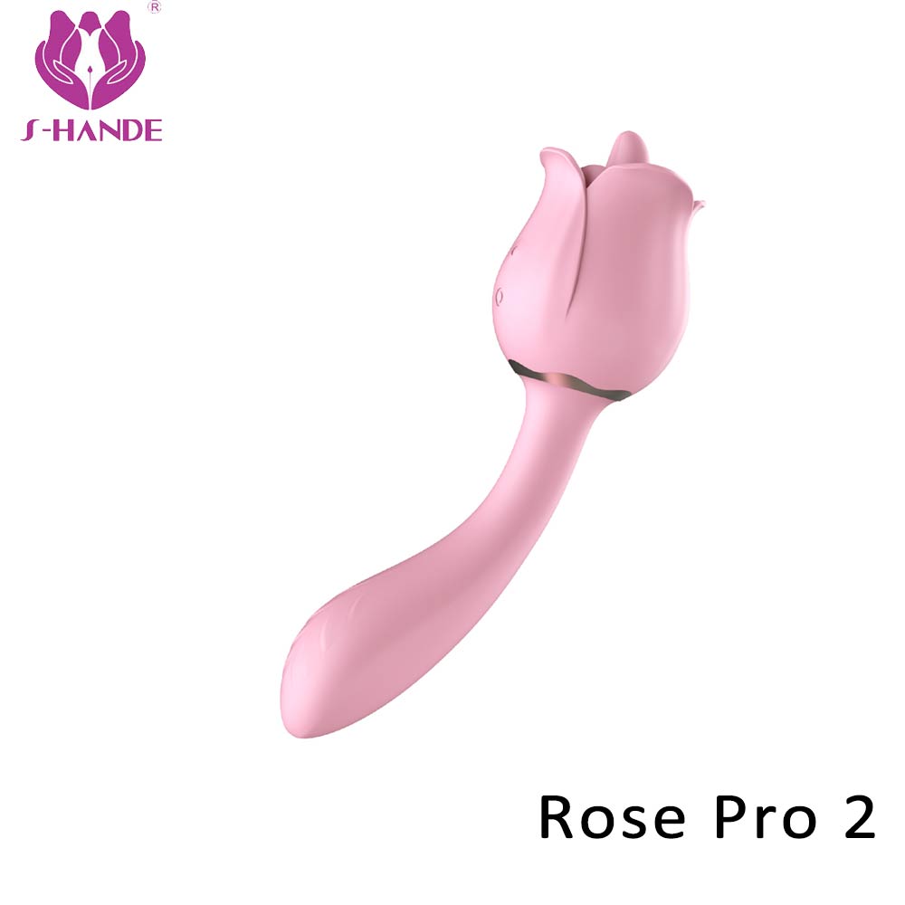 Rose vibrator g spot red pink rose clitoral tongue vibrator g-spot rose vibrator for women【S361-2】