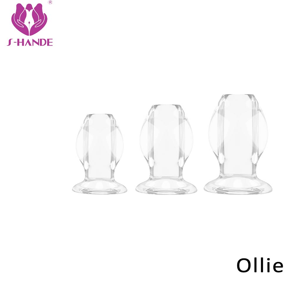 New design factory price clear glass dildo sex product for Anal plug