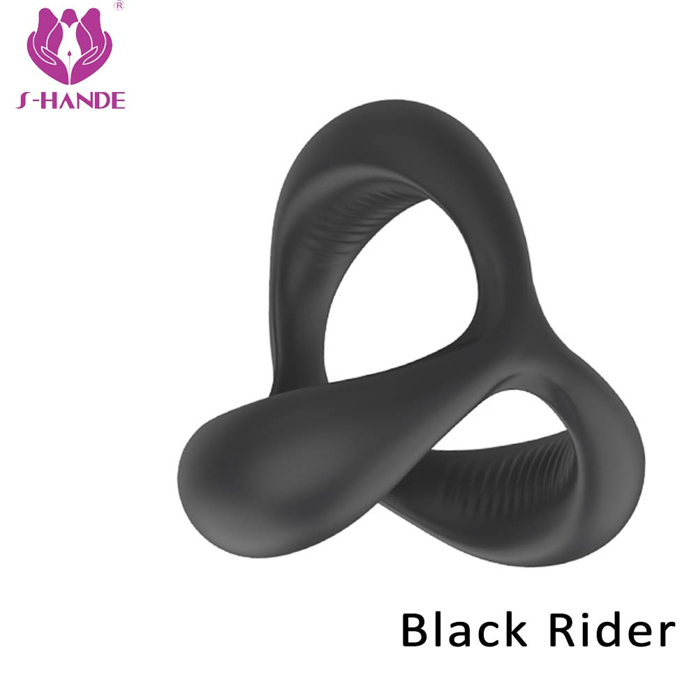 Free Sample Sex Toys for delay ejaculation Dual Cock Ring Anal Sex Tools Black Gay Erotic Penis-Cock ring-Supply of adult sex toy manufacturers vibrator for women  clitoral sucker -Shenzhen