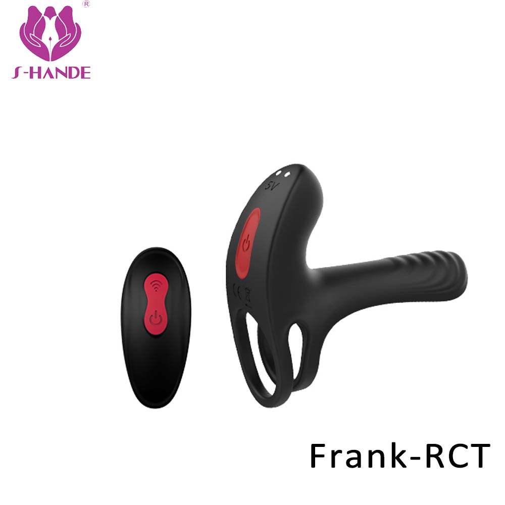 Waterproof Rechargeable Penis Ring Vibrator Sex Toy for Male or Couples men vibrating cock ring adult Sex Toy