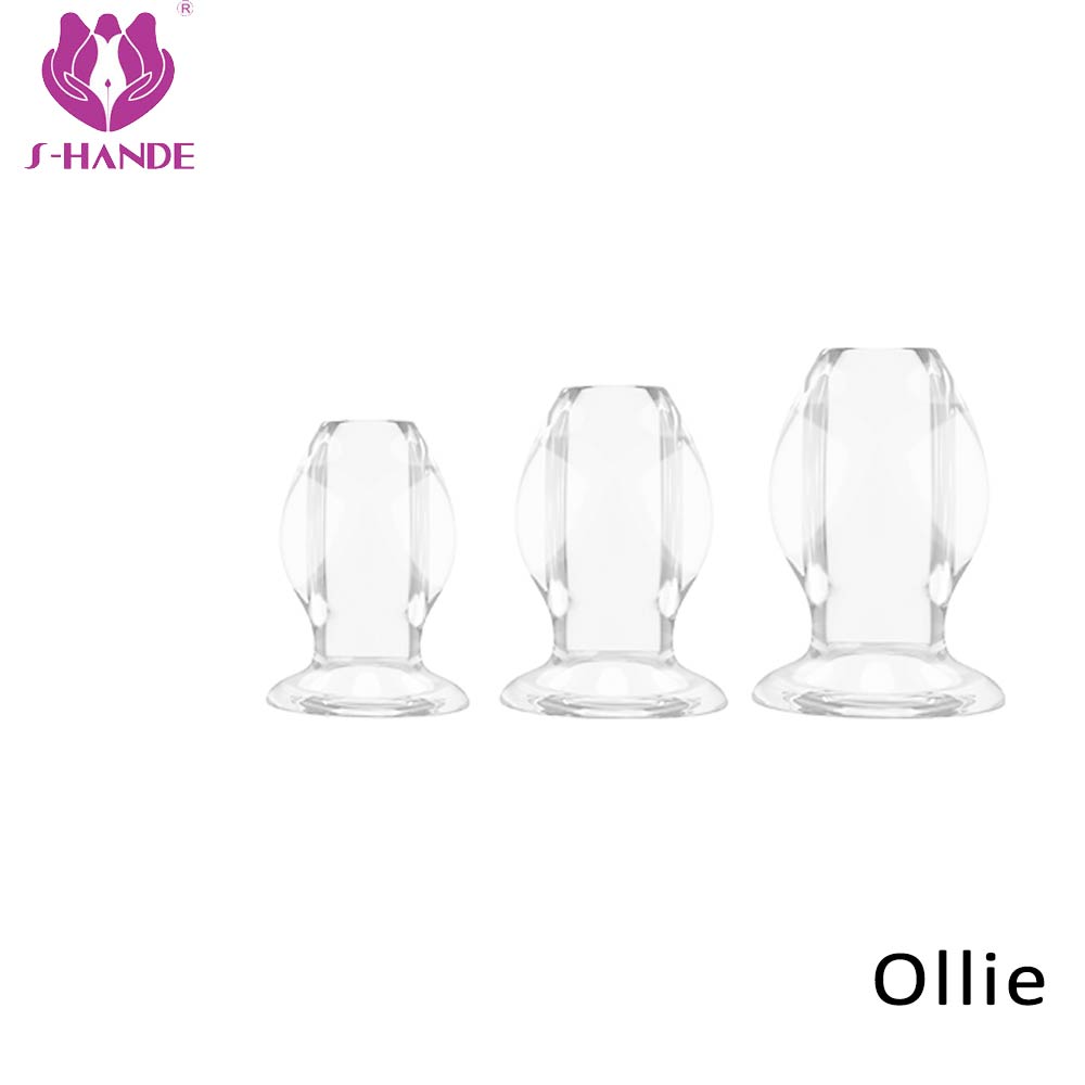 New design factory price clear glass dildo sex toy for Anal plug