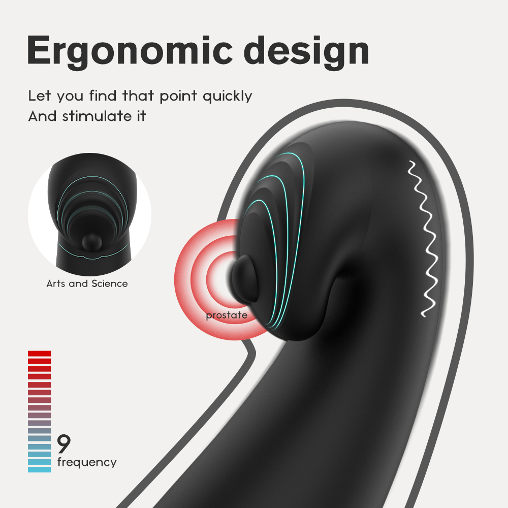 Remote control anal prostate massager vibrator cock ring for male