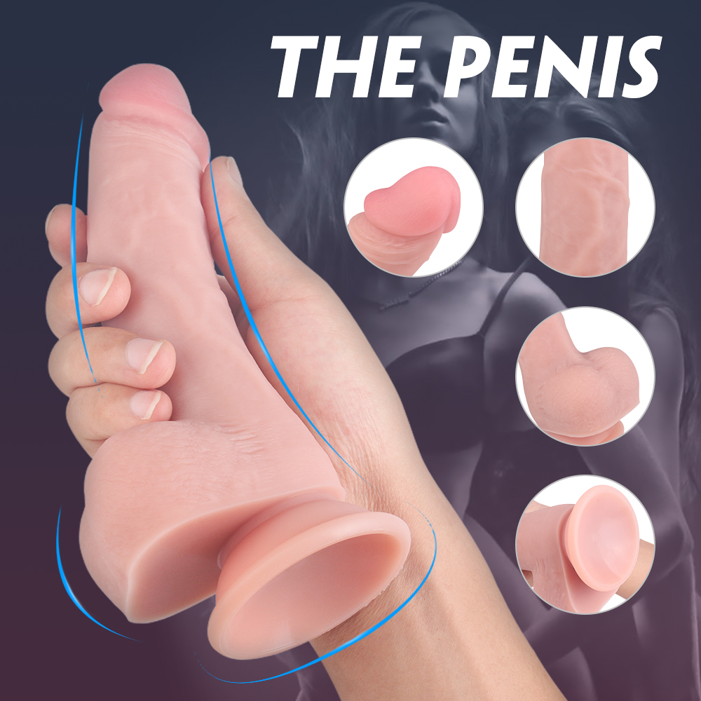 flesh realistic dildo for women vagina stimulation with keel