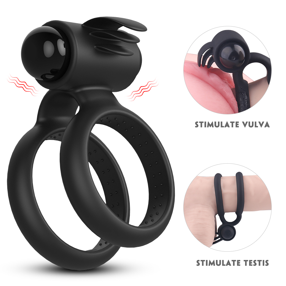 Double loop design jumbo size cock ring