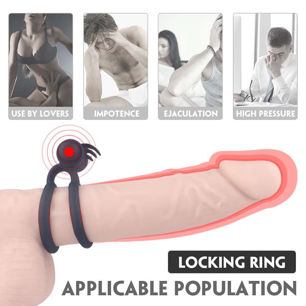 Double loop design jumbo size cock ring