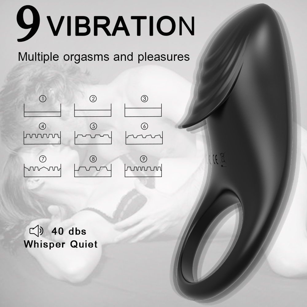 Vibrating penis cock ring vibrator for male
