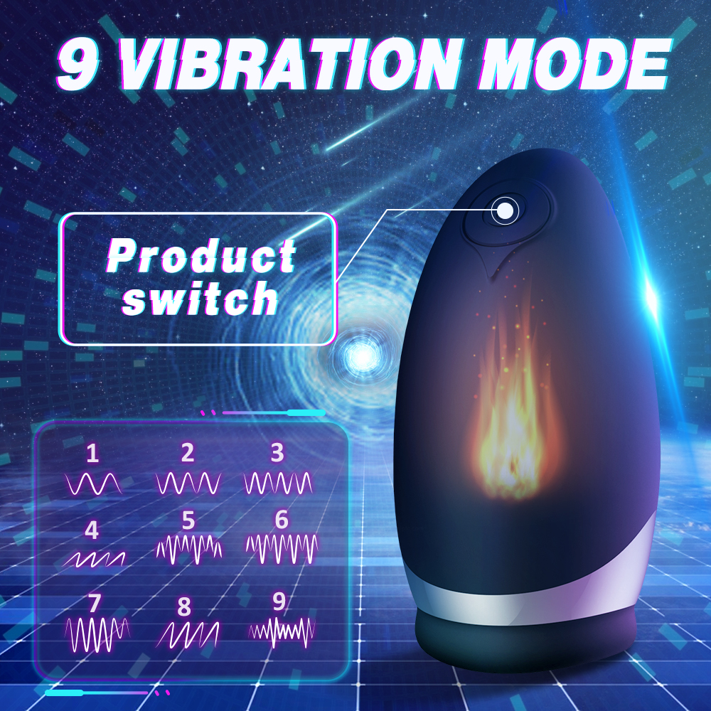 vibrating masturbator with 9 vibration modes