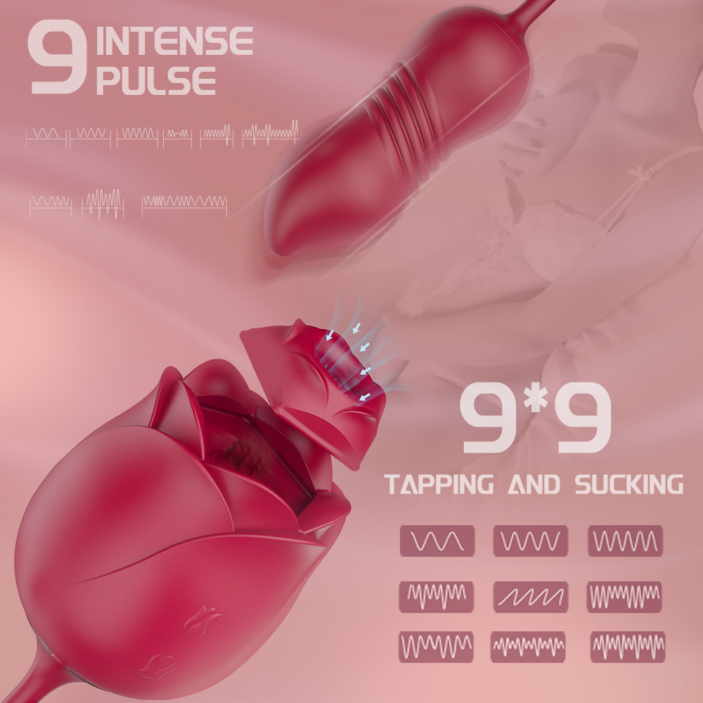 Immortal Flower 5-Clitoral Sucking Vibrator Rose Sex Love Egg Toy for Women S389-5