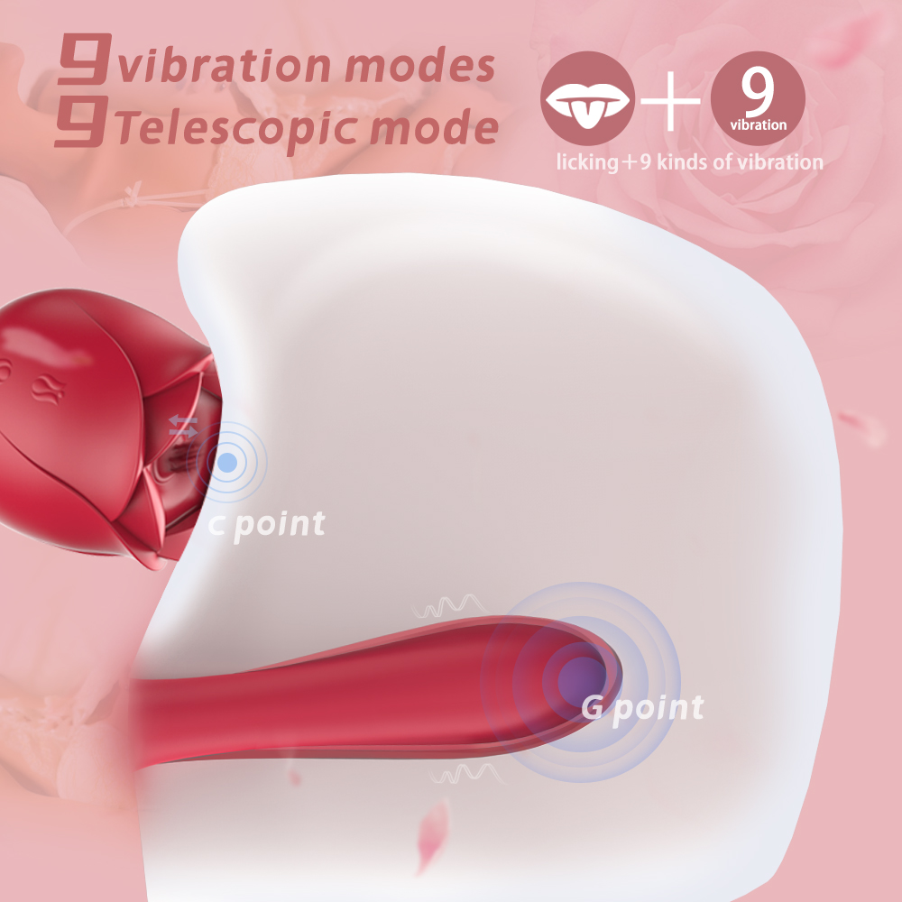 9 vibration rose sucking vibrator