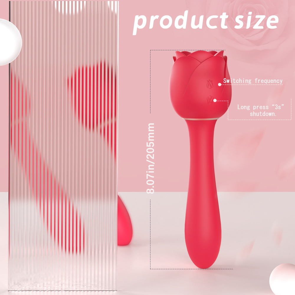 rose sucking vibrator handy product size