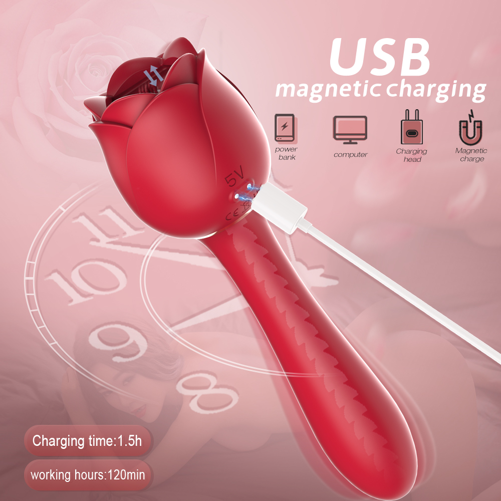 rose sex toy with magnetic charging