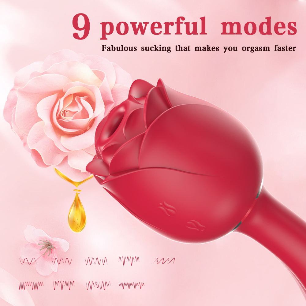 9 modes vibration rose sex toy